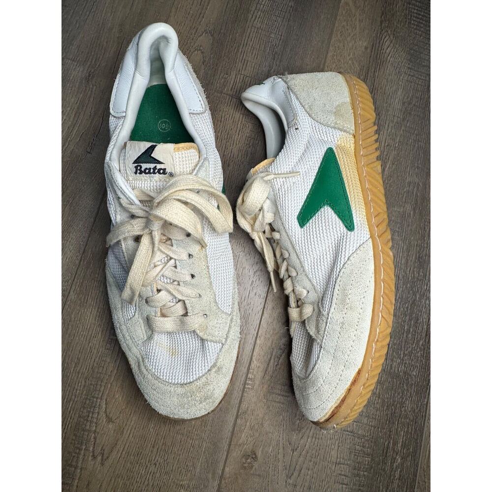 VTG BATA Sneakers Mesh/Suede Leather Sport Shoes Made in Korea 1980s